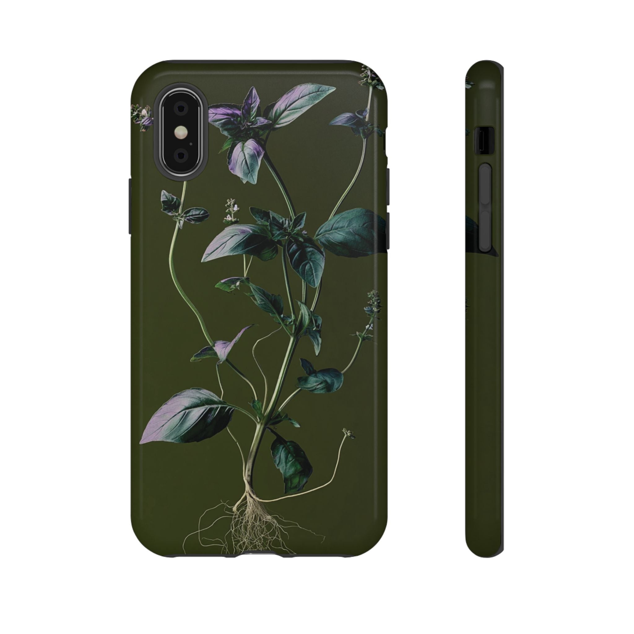 Green Botanical Phone Case, Floral Phone Cover, Nature Lover Gift