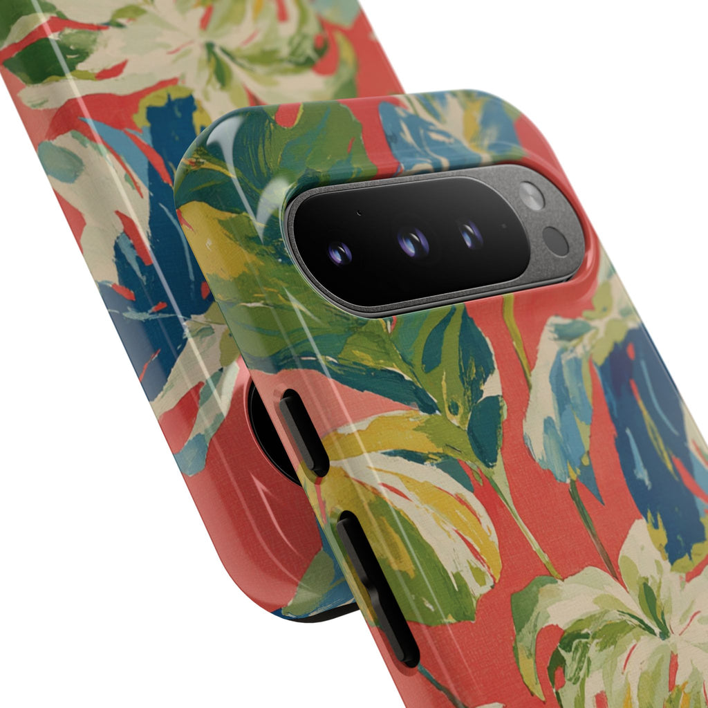 Tropical Phone Case, Floral Tough Case, Vibrant Phone Cover for Summer