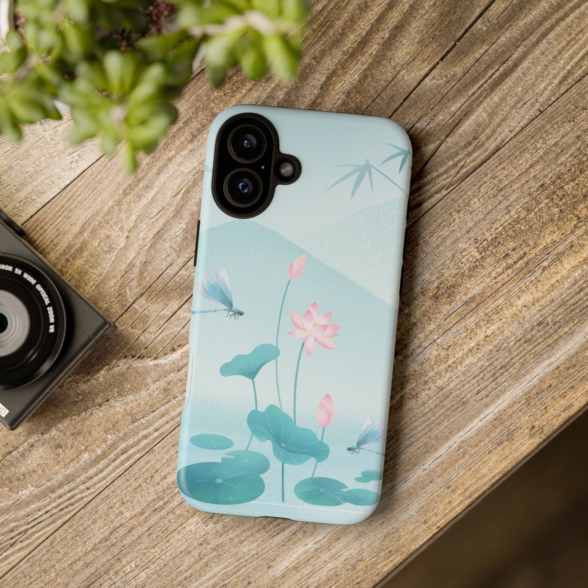 Lotus Pond Phone Case — Serene Floral iPhone Protective Cover