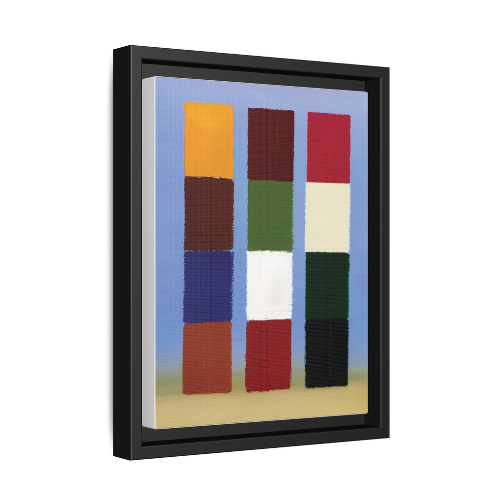 Framed Matte Canvas - Abstract Color Block Wall Art