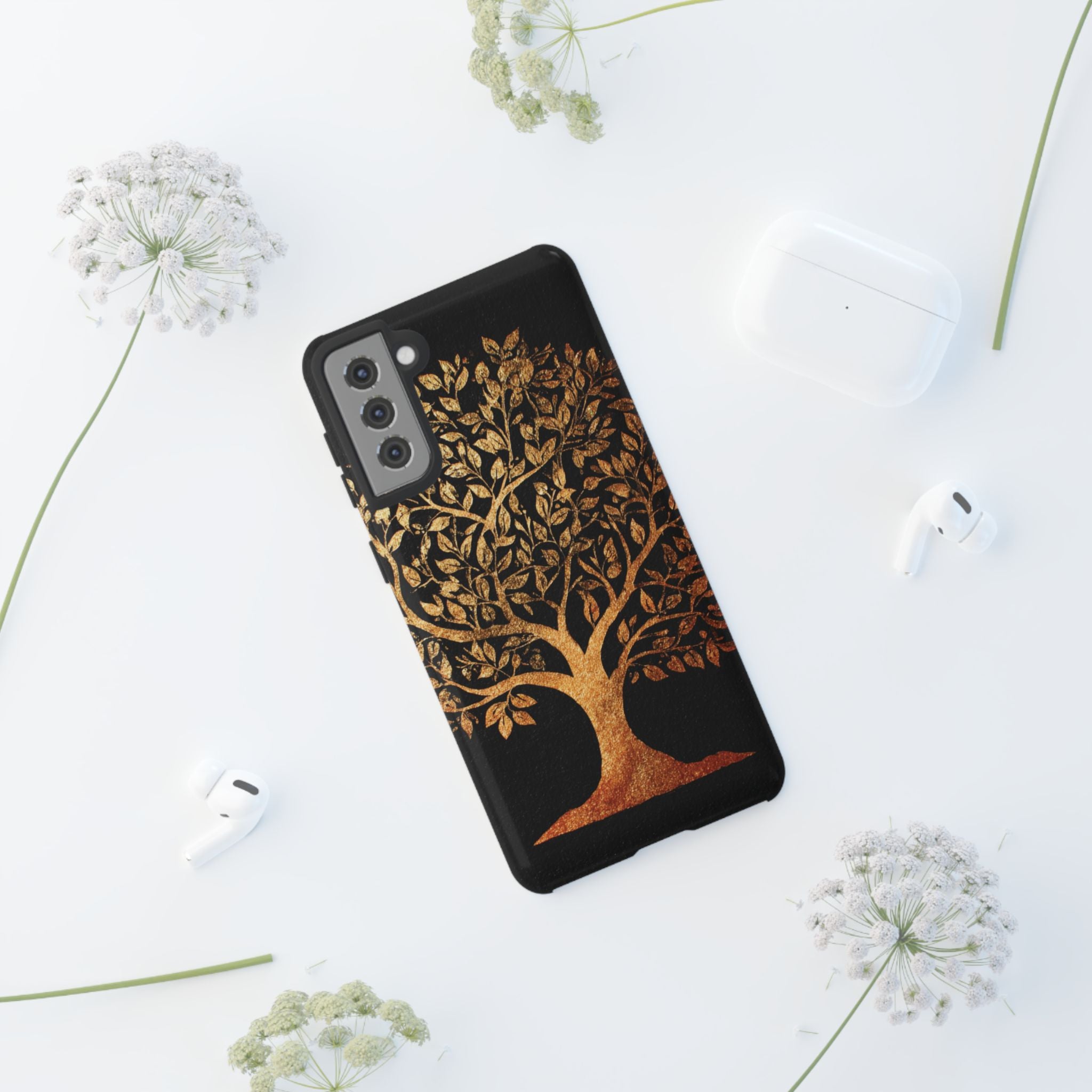 Golden Tree Phone Case, Tough Cases, Nature Lover Gift