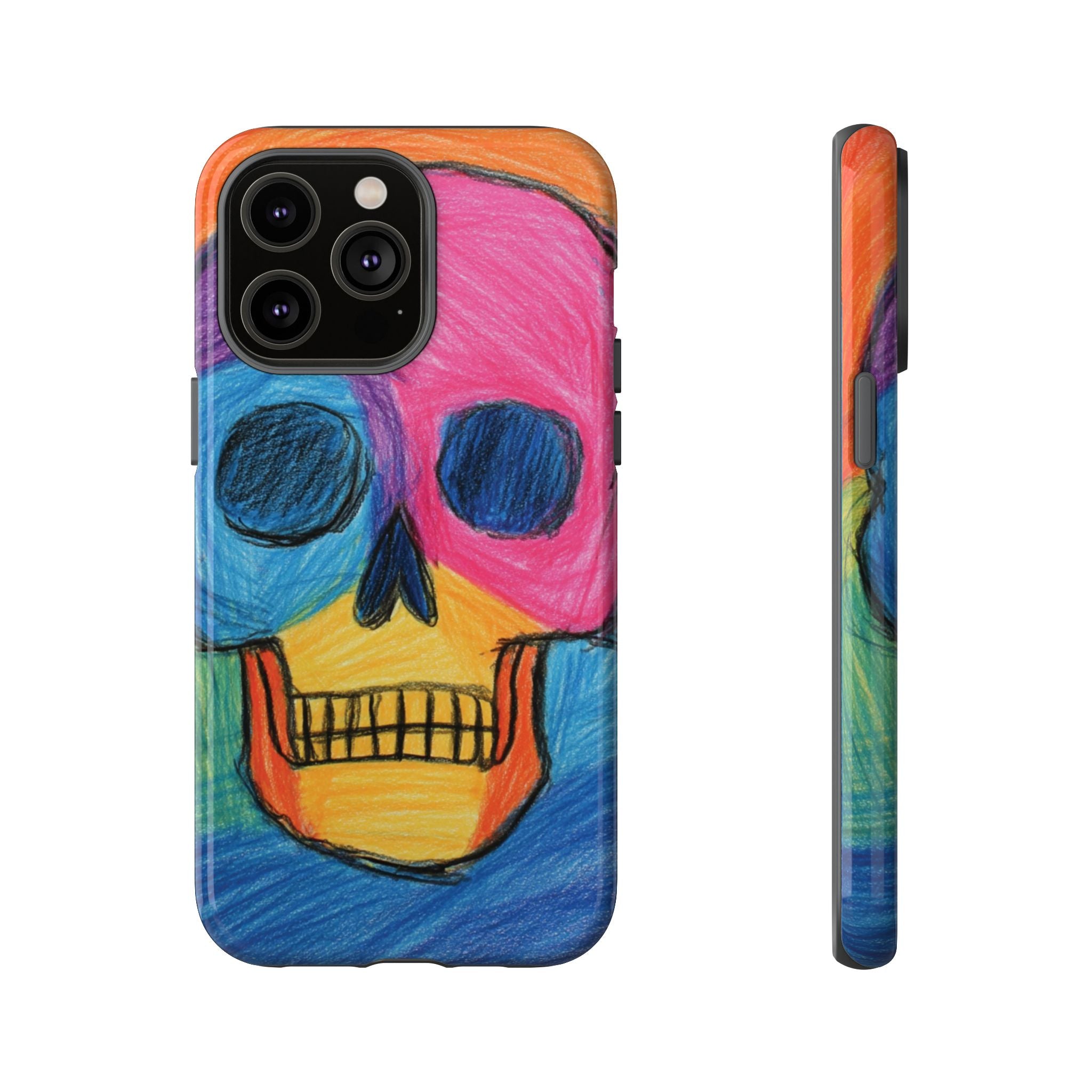 Vibrant Skull Phone Case | Tough Cases, Colorful Design, Unique Art Phone Cover