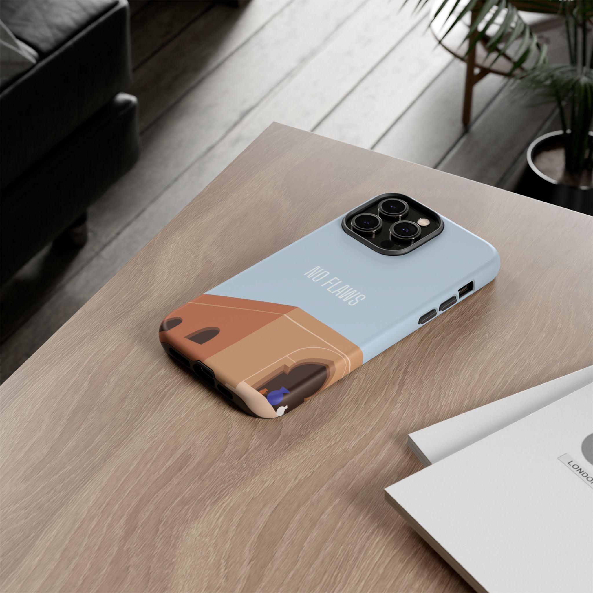 Minimal Desert Illustration “No Flaws” Protective Tough Case