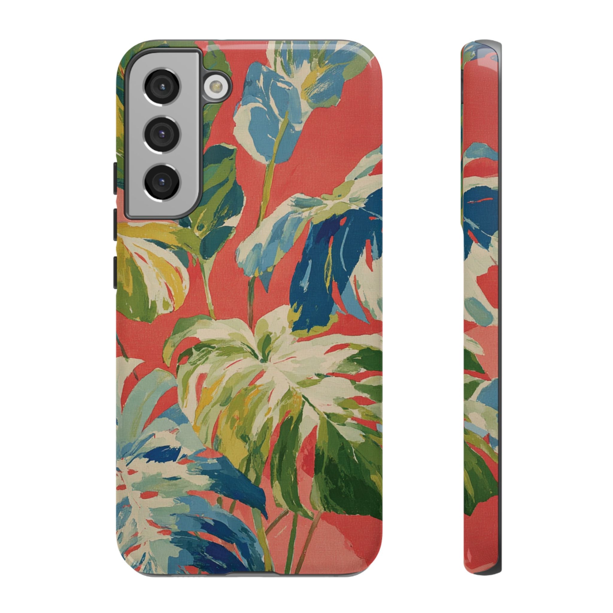 Tropical Phone Case, Floral Tough Case, Vibrant Phone Cover for Summer