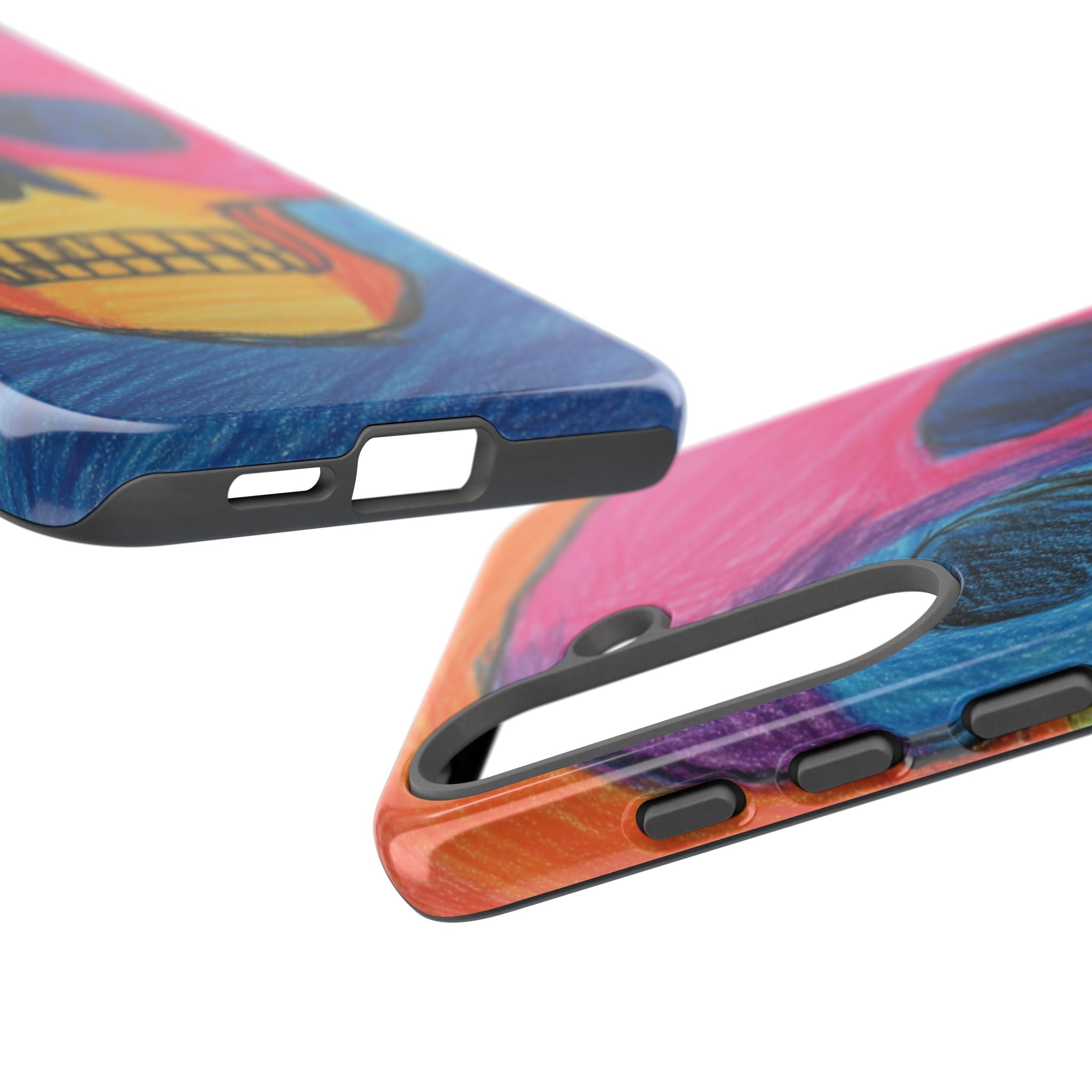 Vibrant Skull Phone Case | Tough Cases, Colorful Design, Unique Art Phone Cover