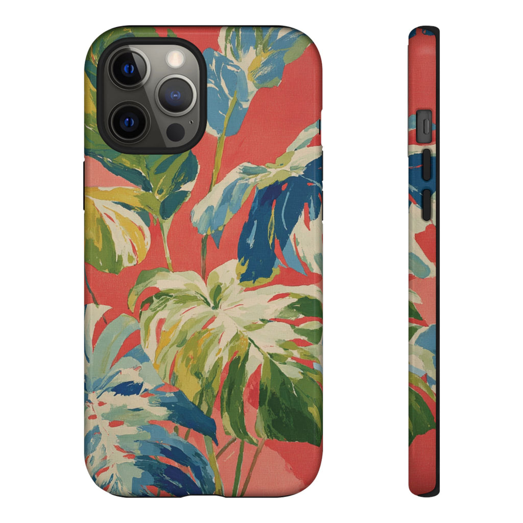 Tropical Phone Case, Floral Tough Case, Vibrant Phone Cover for Summer