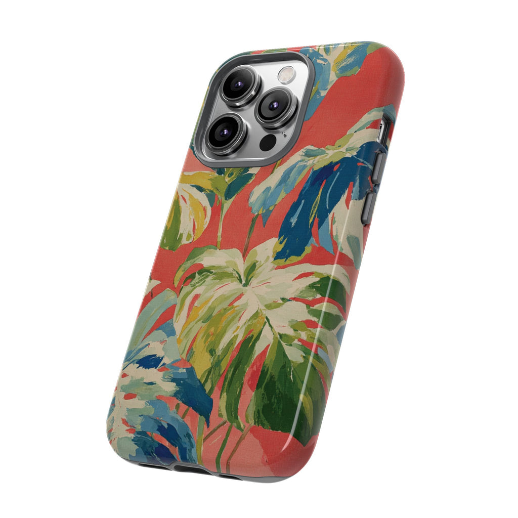 Tropical Phone Case, Floral Tough Case, Vibrant Phone Cover for Summer
