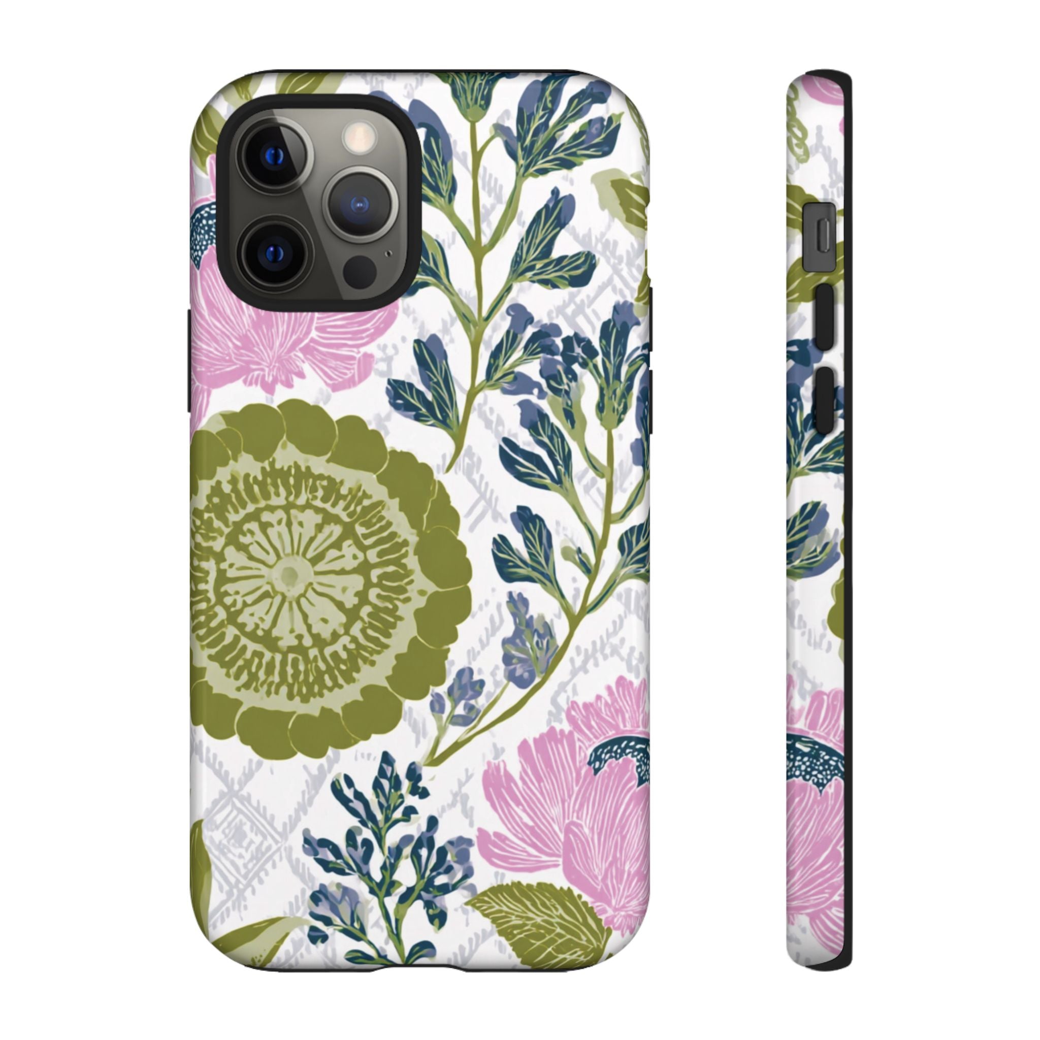 Floral Phone Case, Tough Cases with Elegant Design, Stylish Phone Accessories