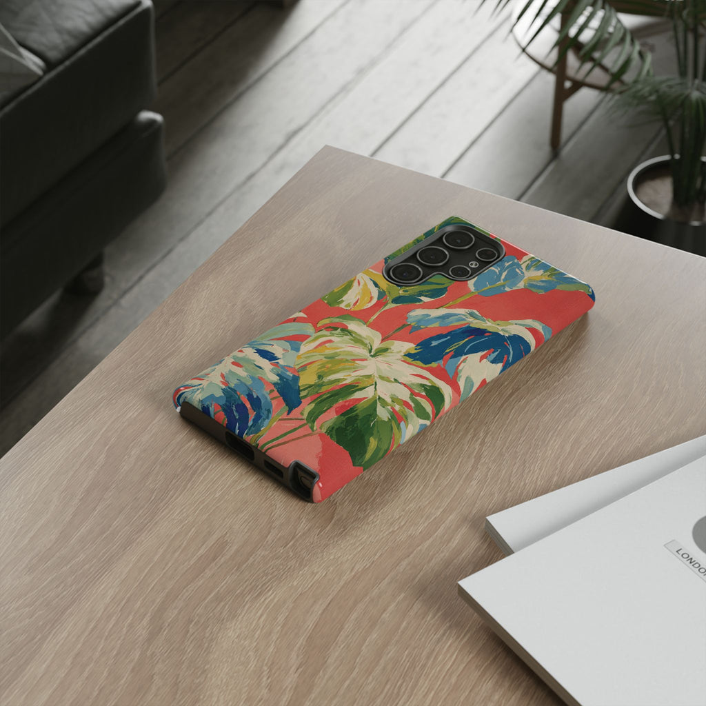 Tropical Phone Case, Floral Tough Case, Vibrant Phone Cover for Summer
