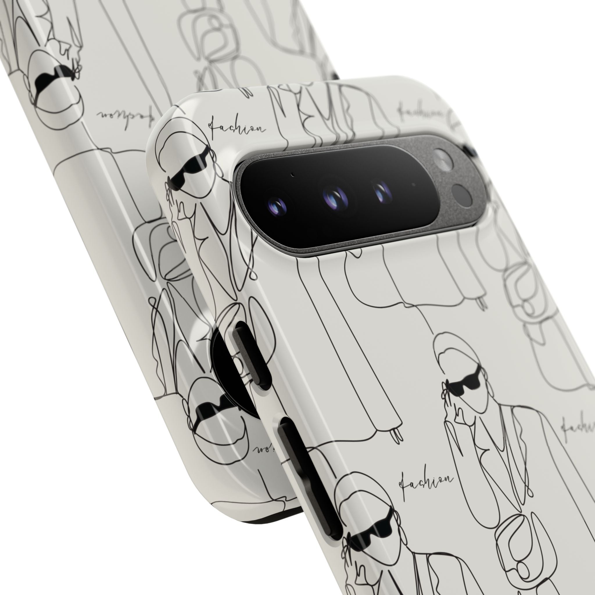 Fashion Sketch Phone Case — Minimalist Chic Designer Pattern