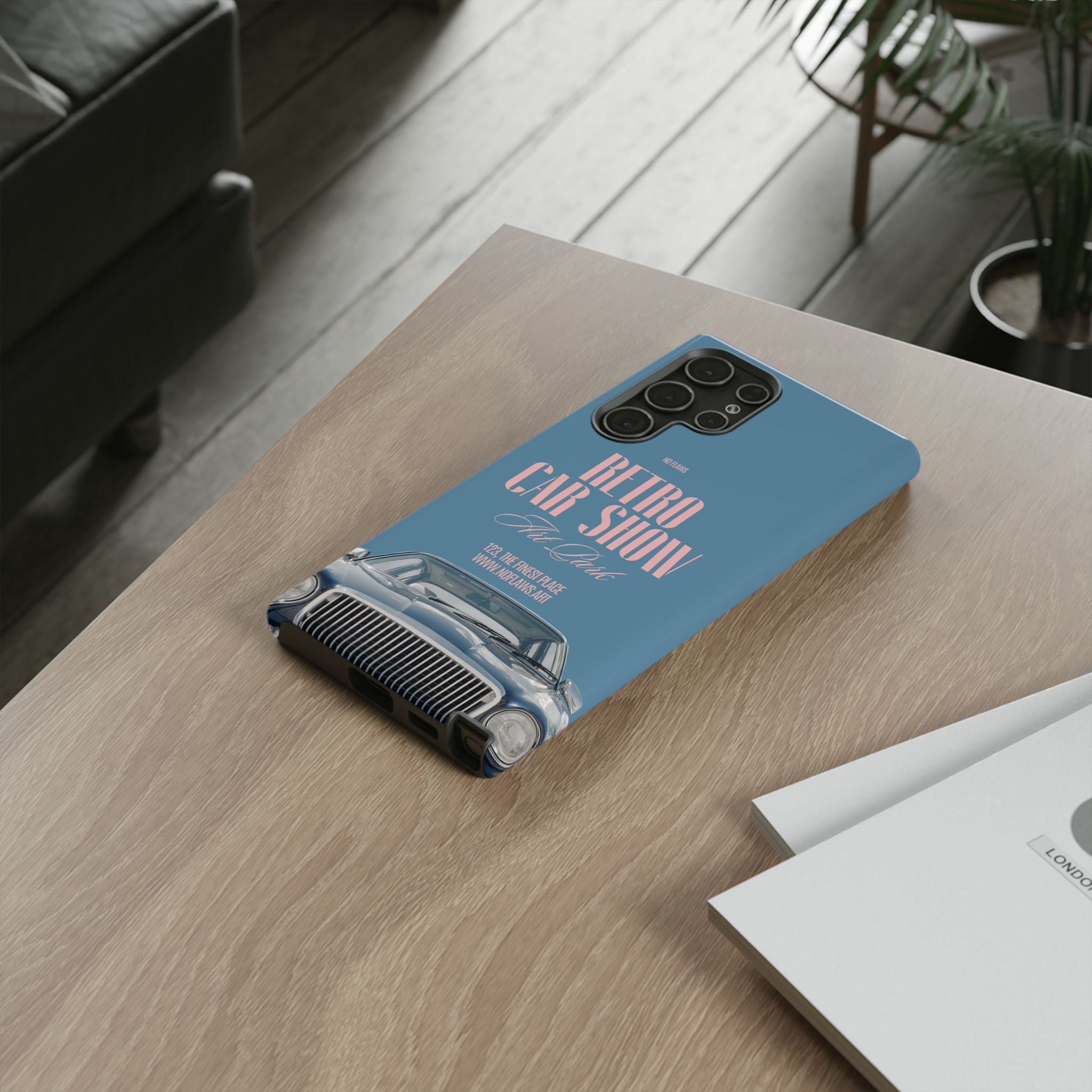 Retro Car Show Phone Case — Vintage Classic Auto Design