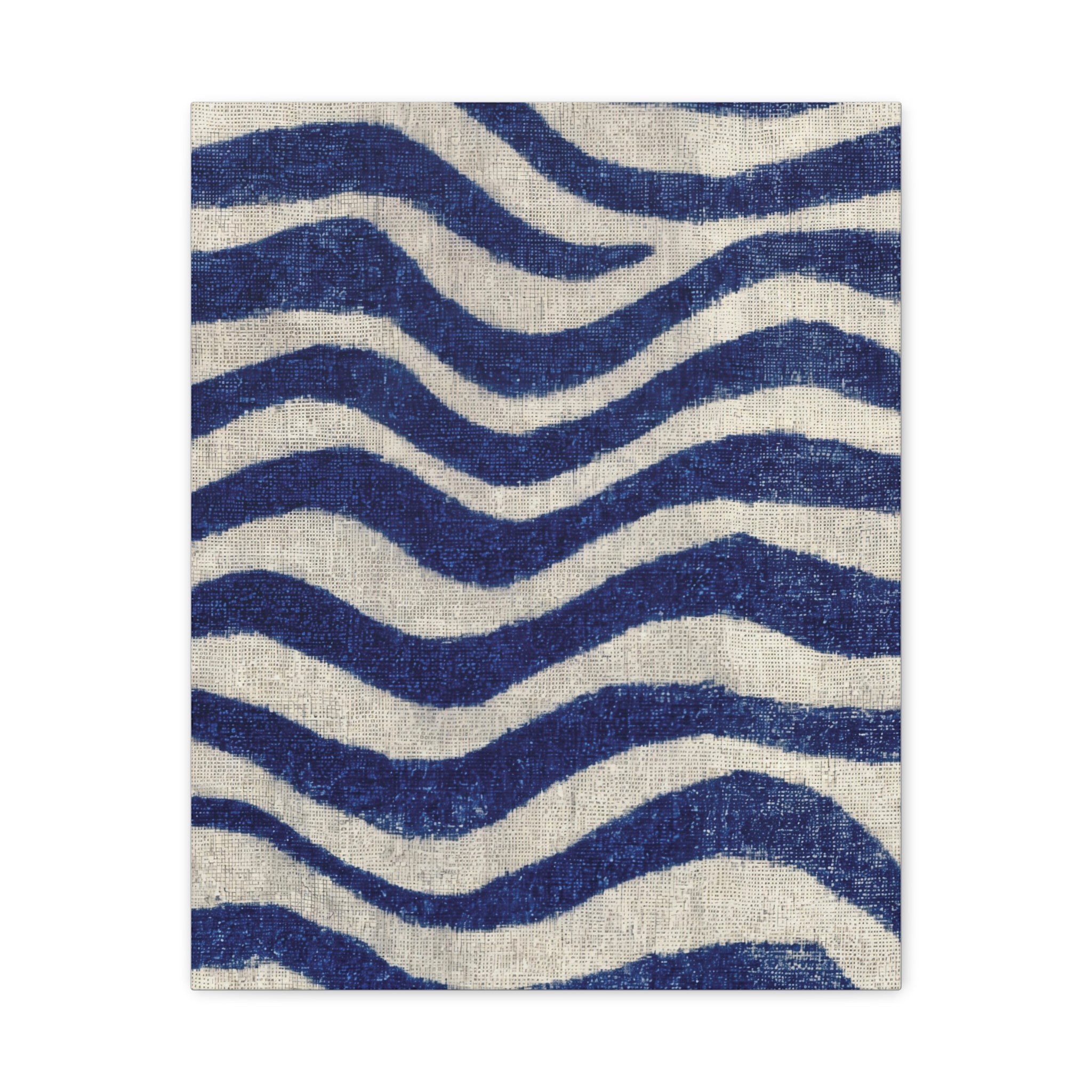 Abstract Blue Wave Canvas Print — Stretched Matte Wall Art