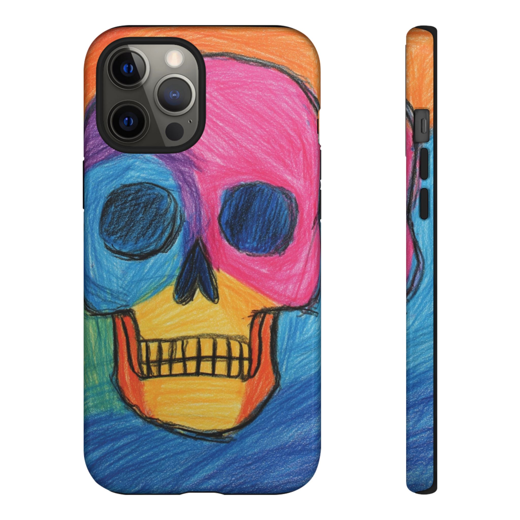 Vibrant Skull Phone Case | Tough Cases, Colorful Design, Unique Art Phone Cover