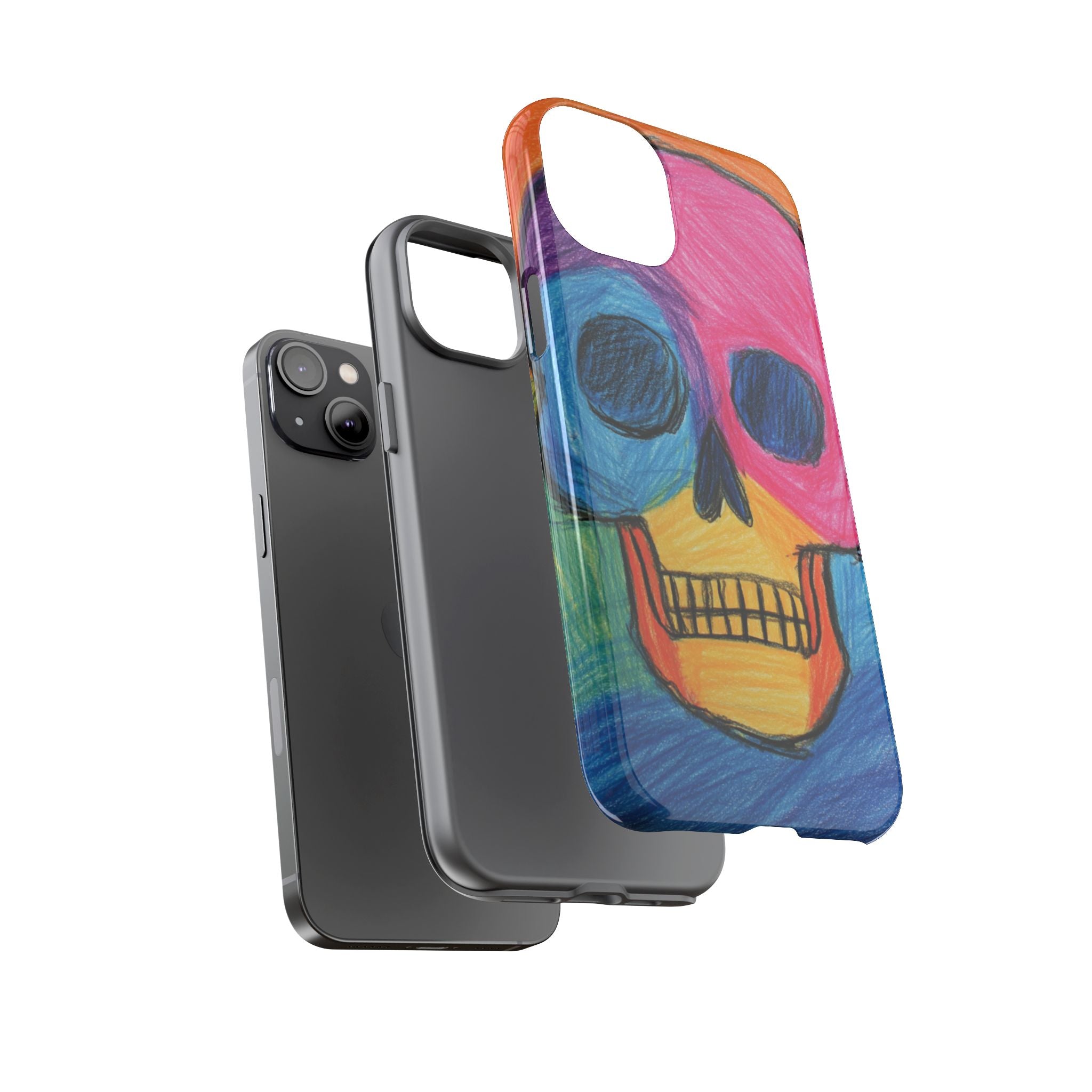 Vibrant Skull Phone Case | Tough Cases, Colorful Design, Unique Art Phone Cover