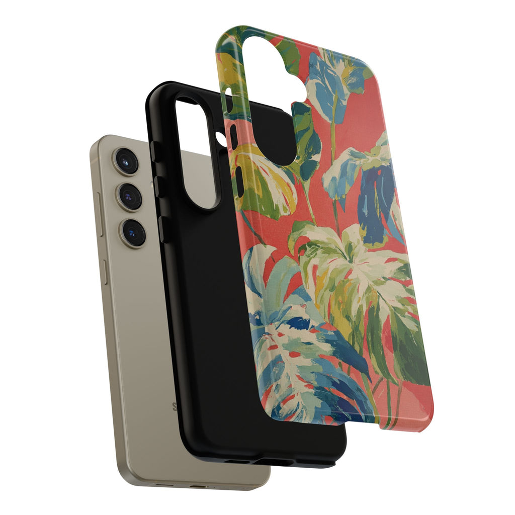 Tropical Phone Case, Floral Tough Case, Vibrant Phone Cover for Summer