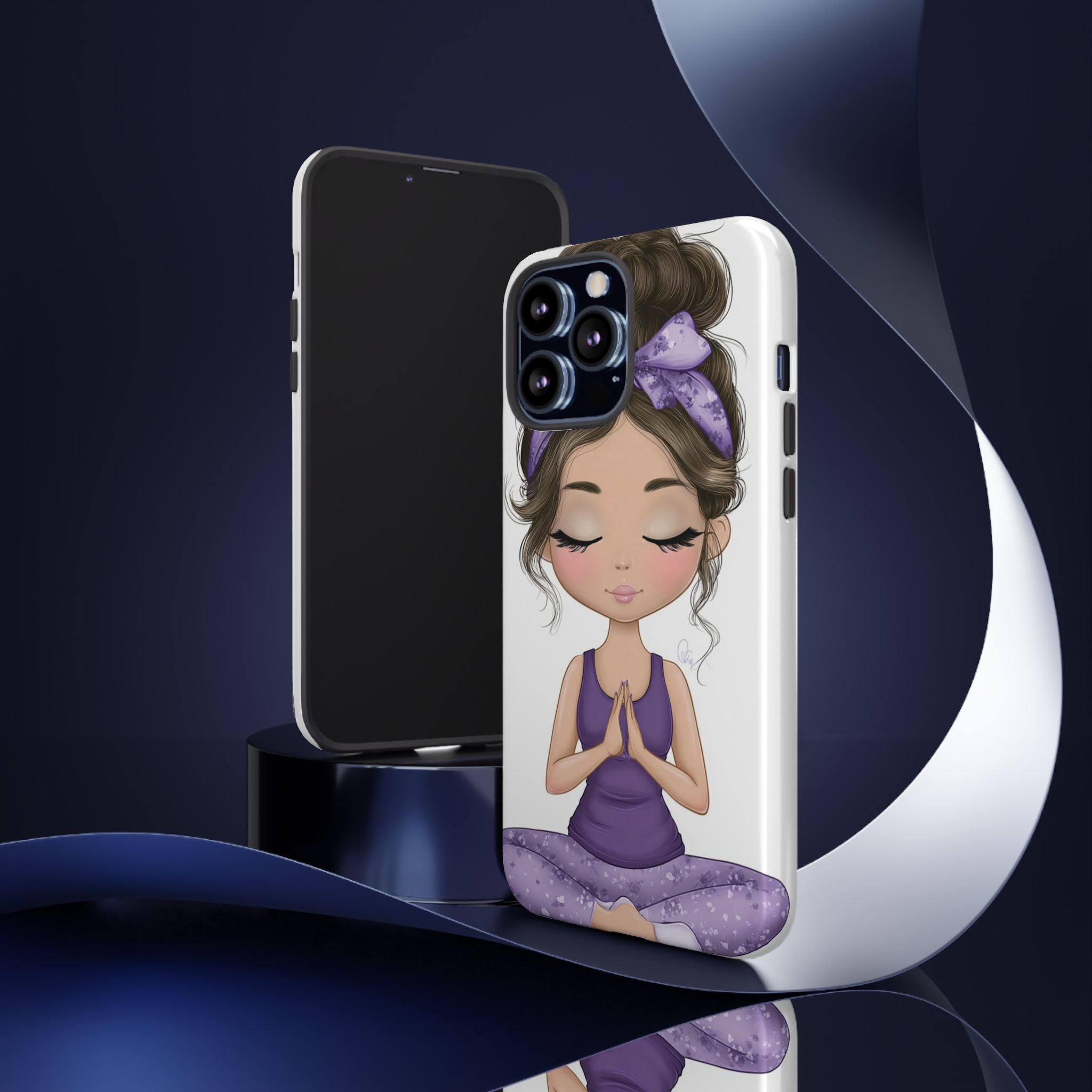 Yoga Phone Case for Mindfulness Gift for Yogis, Meditation Accessory, Zen Vibe