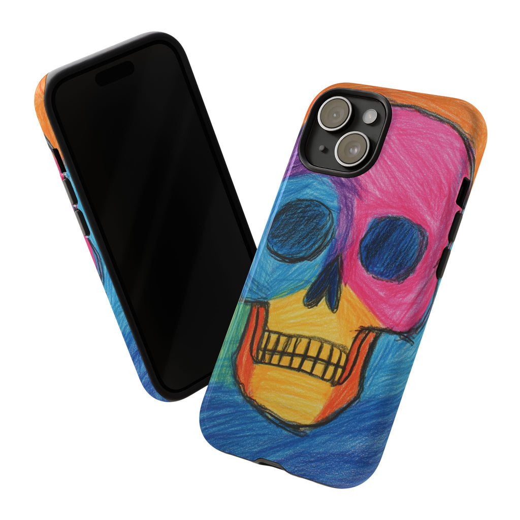 Vibrant Skull Phone Case | Tough Cases, Colorful Design, Unique Art Phone Cover