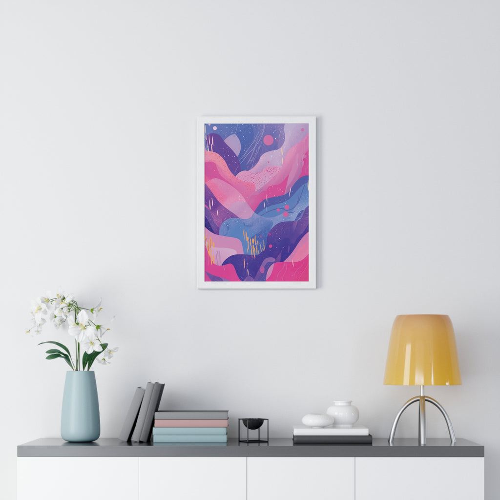 Celestial Currents: An Abstract Landscape Art Poster