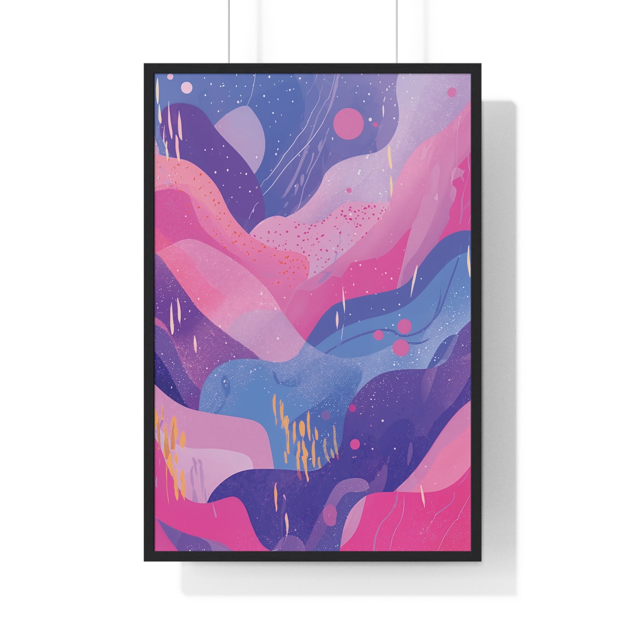 Celestial Currents: An Abstract Landscape Art Poster