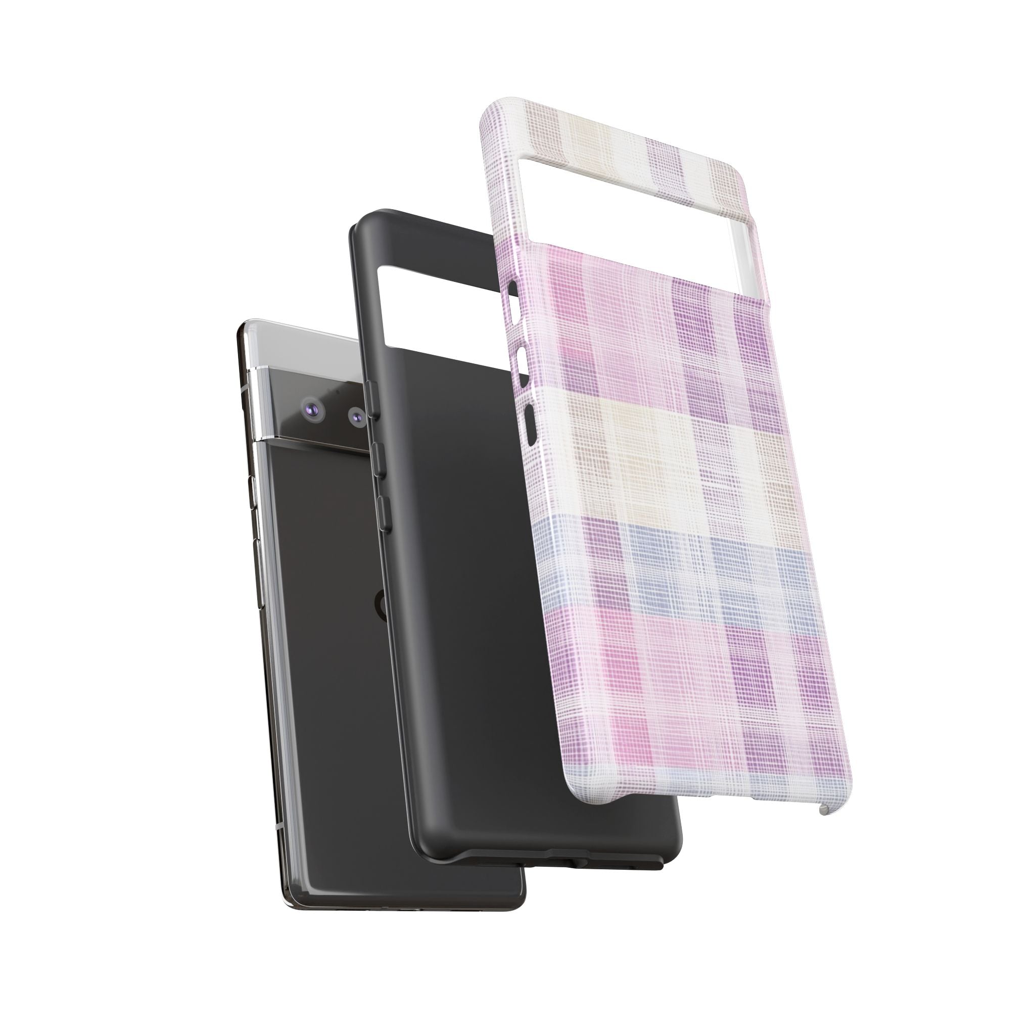 Pink Plaid Phone Case, Trendy Accessories, Birthday, Everyday Use, Tough Cases