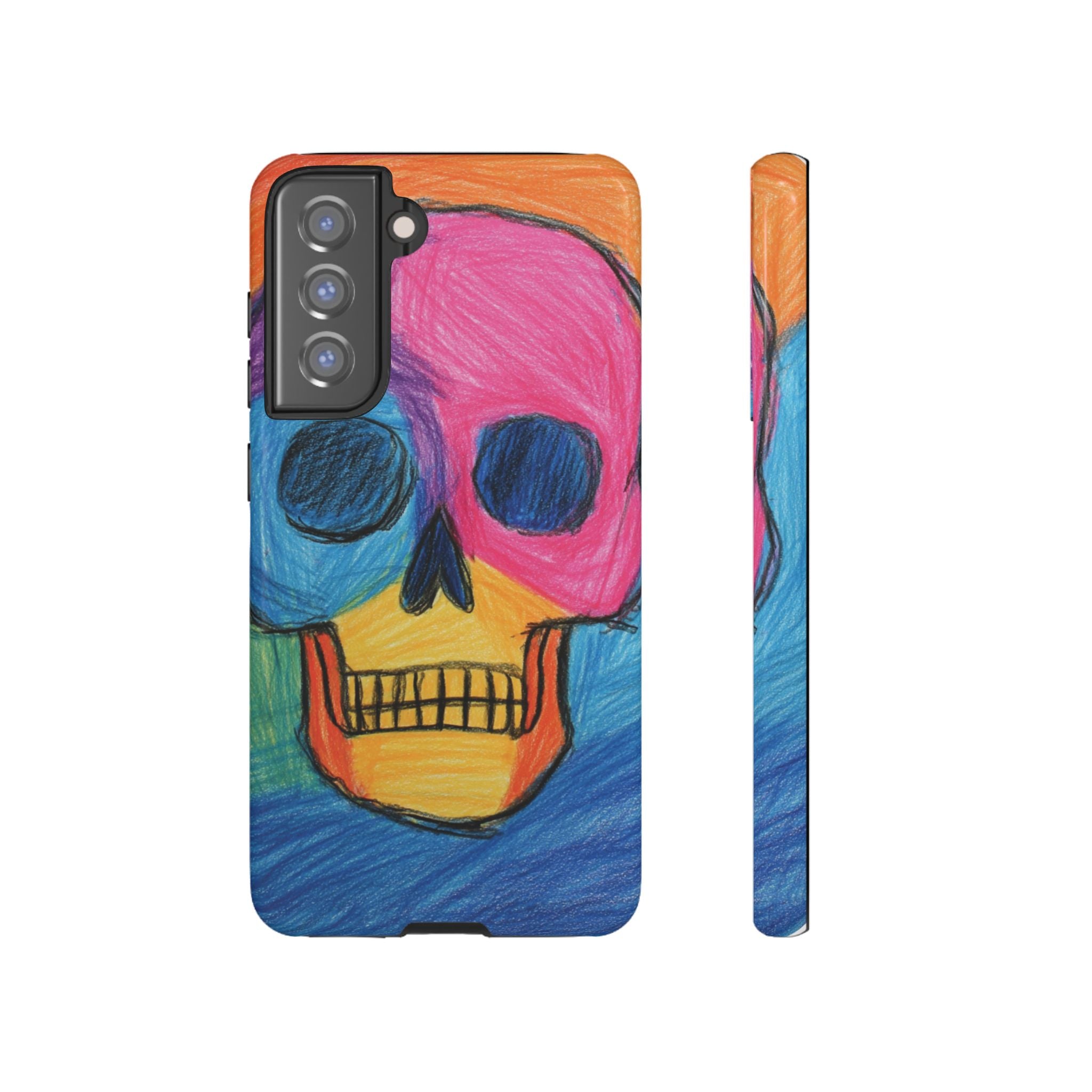 Vibrant Skull Phone Case | Tough Cases, Colorful Design, Unique Art Phone Cover