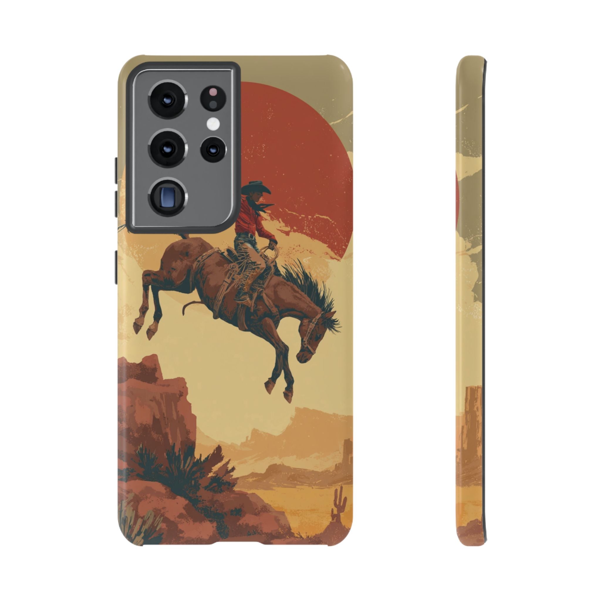 Cowboy Phone Case - Wild West Style, Tough Protection for Outdoor Lovers