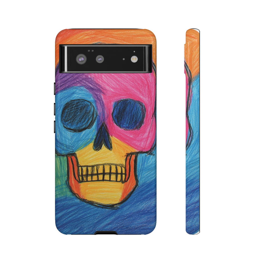 Vibrant Skull Phone Case | Tough Cases, Colorful Design, Unique Art Phone Cover