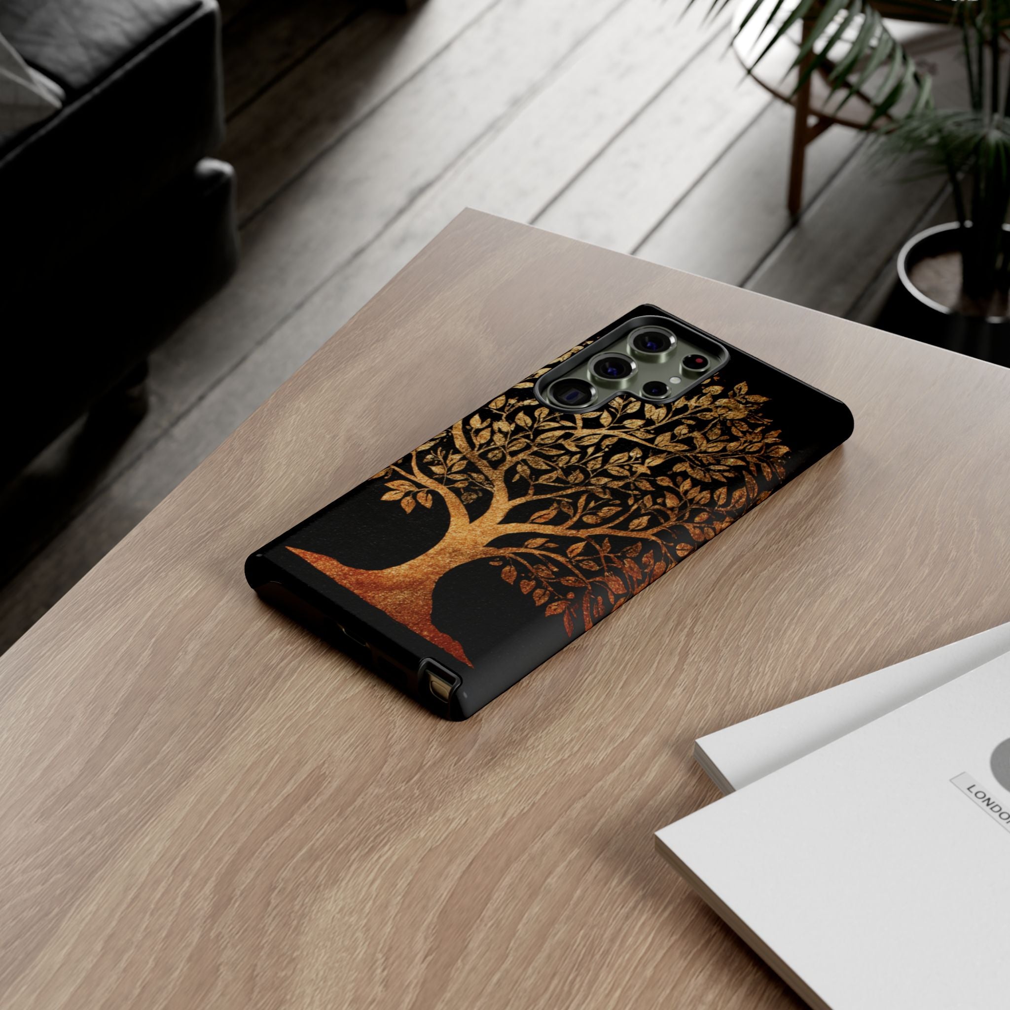 Golden Tree Phone Case, Tough Cases, Nature Lover Gift