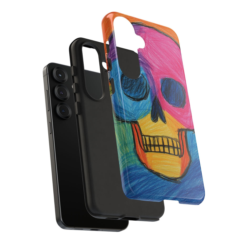 Vibrant Skull Phone Case | Tough Cases, Colorful Design, Unique Art Phone Cover