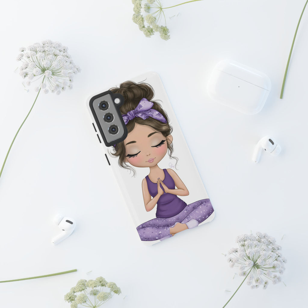 Yoga Phone Case for Mindfulness Gift for Yogis, Meditation Accessory, Zen Vibe