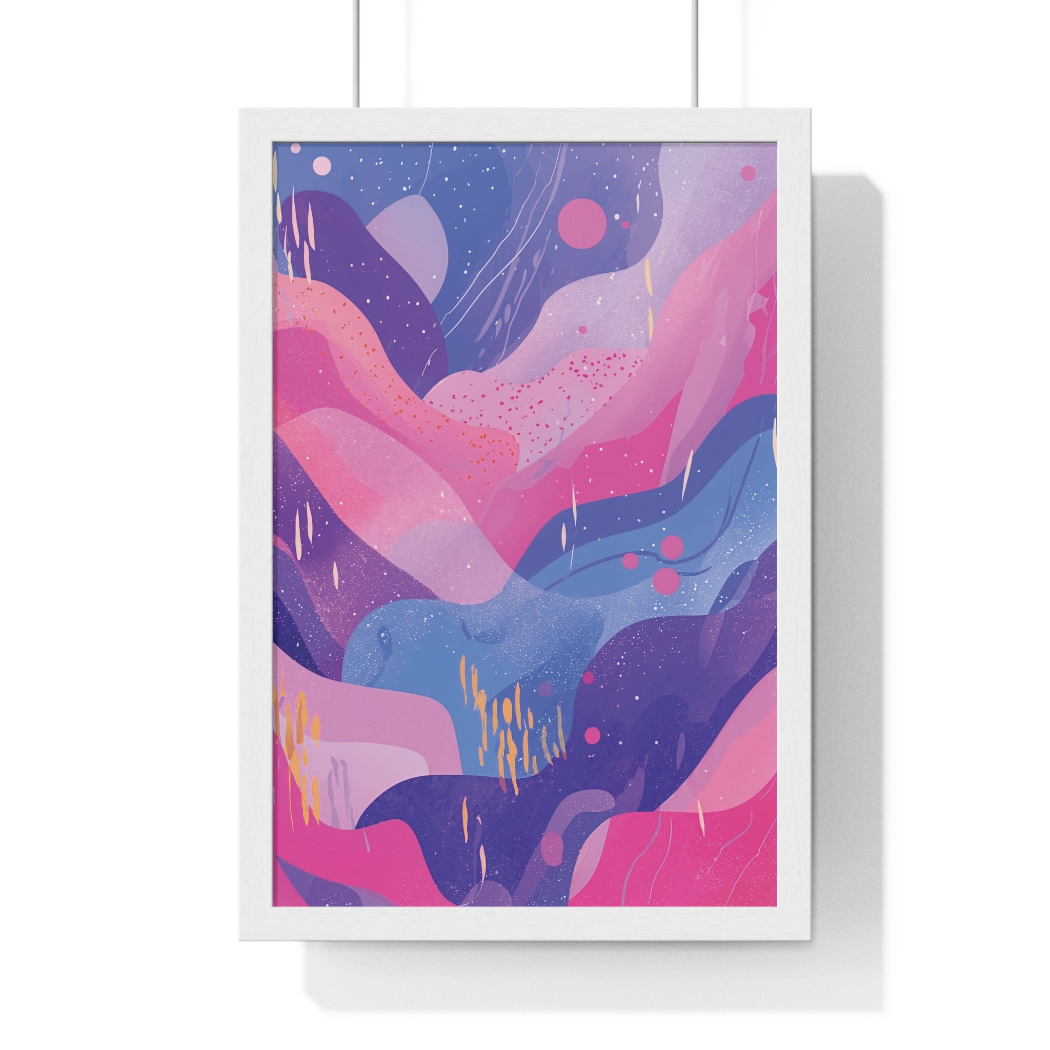Celestial Currents: An Abstract Landscape Art Poster