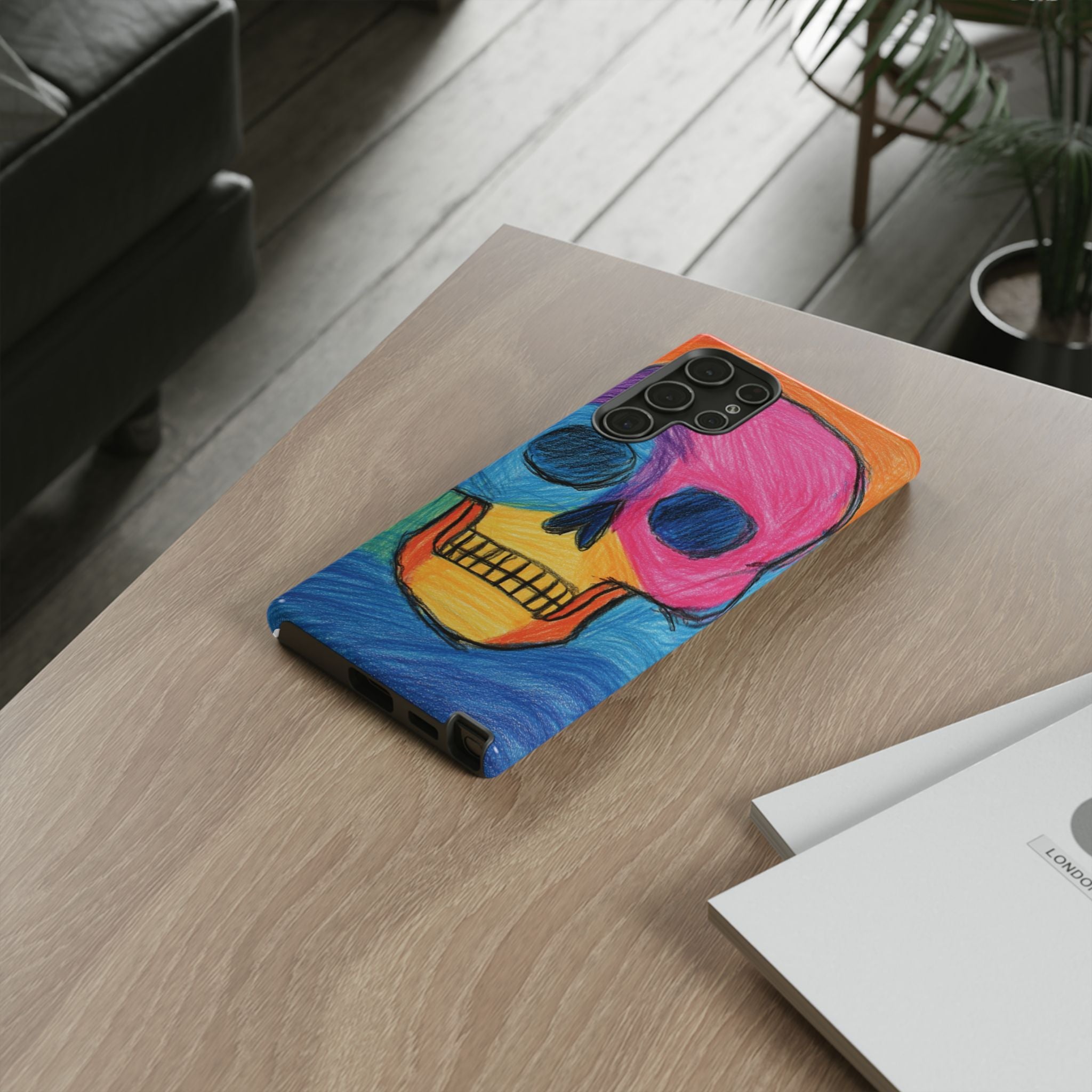 Vibrant Skull Phone Case | Tough Cases, Colorful Design, Unique Art Phone Cover