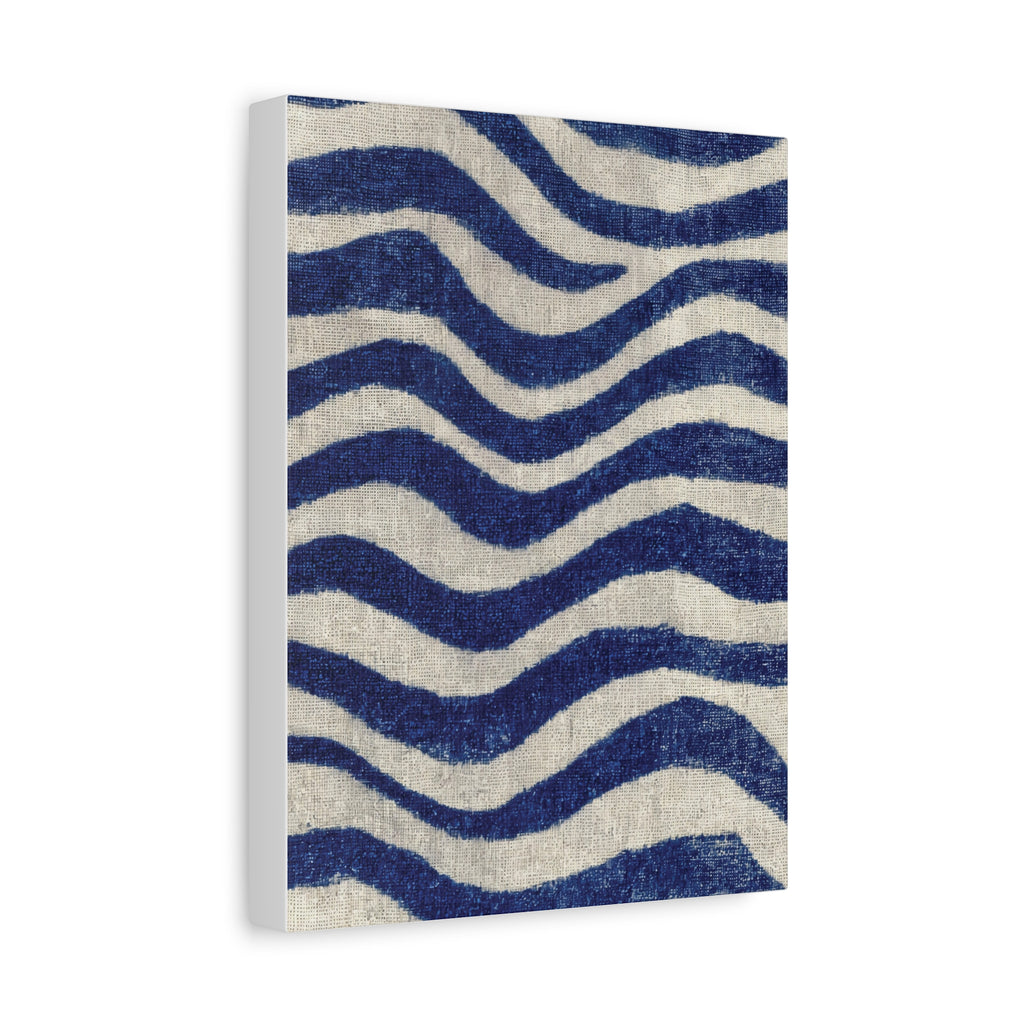 Abstract Blue Wave Canvas Print — Stretched Matte Wall Art