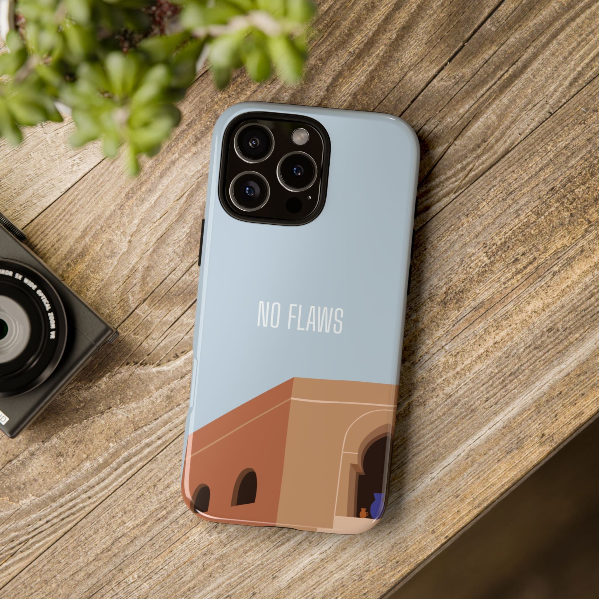 Minimal Desert Illustration “No Flaws” Protective Tough Case