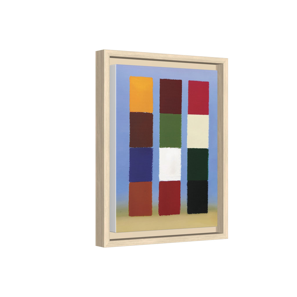 Framed Matte Canvas - Abstract Color Block Wall Art