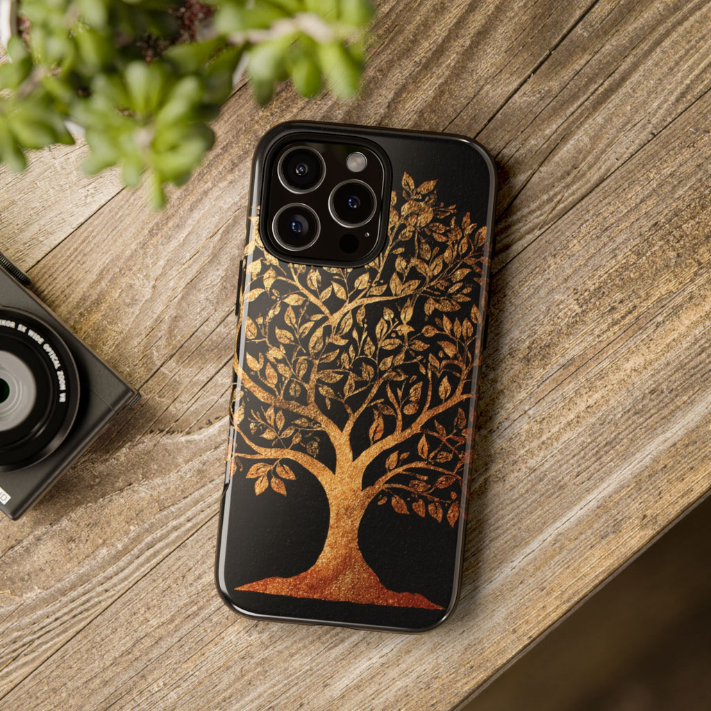 Golden Tree Phone Case, Tough Cases, Nature Lover Gift
