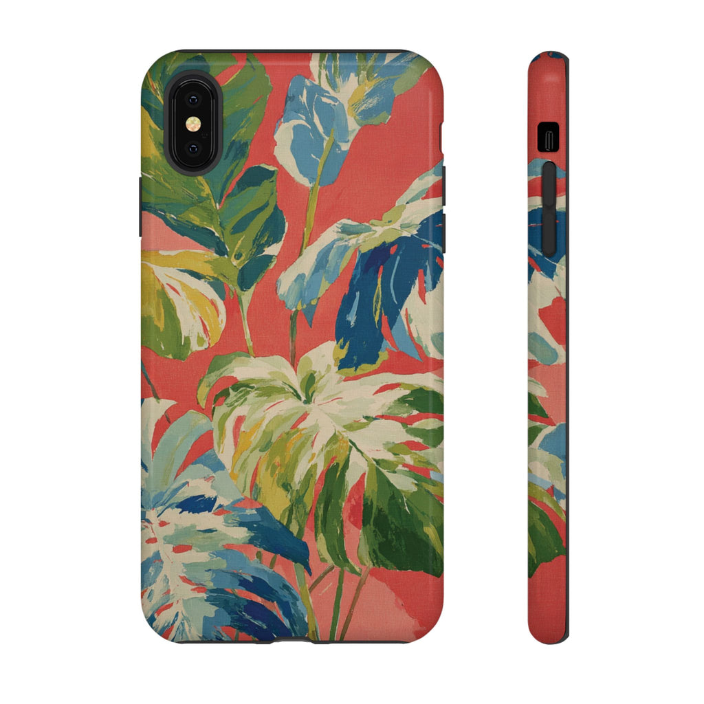 Tropical Phone Case, Floral Tough Case, Vibrant Phone Cover for Summer