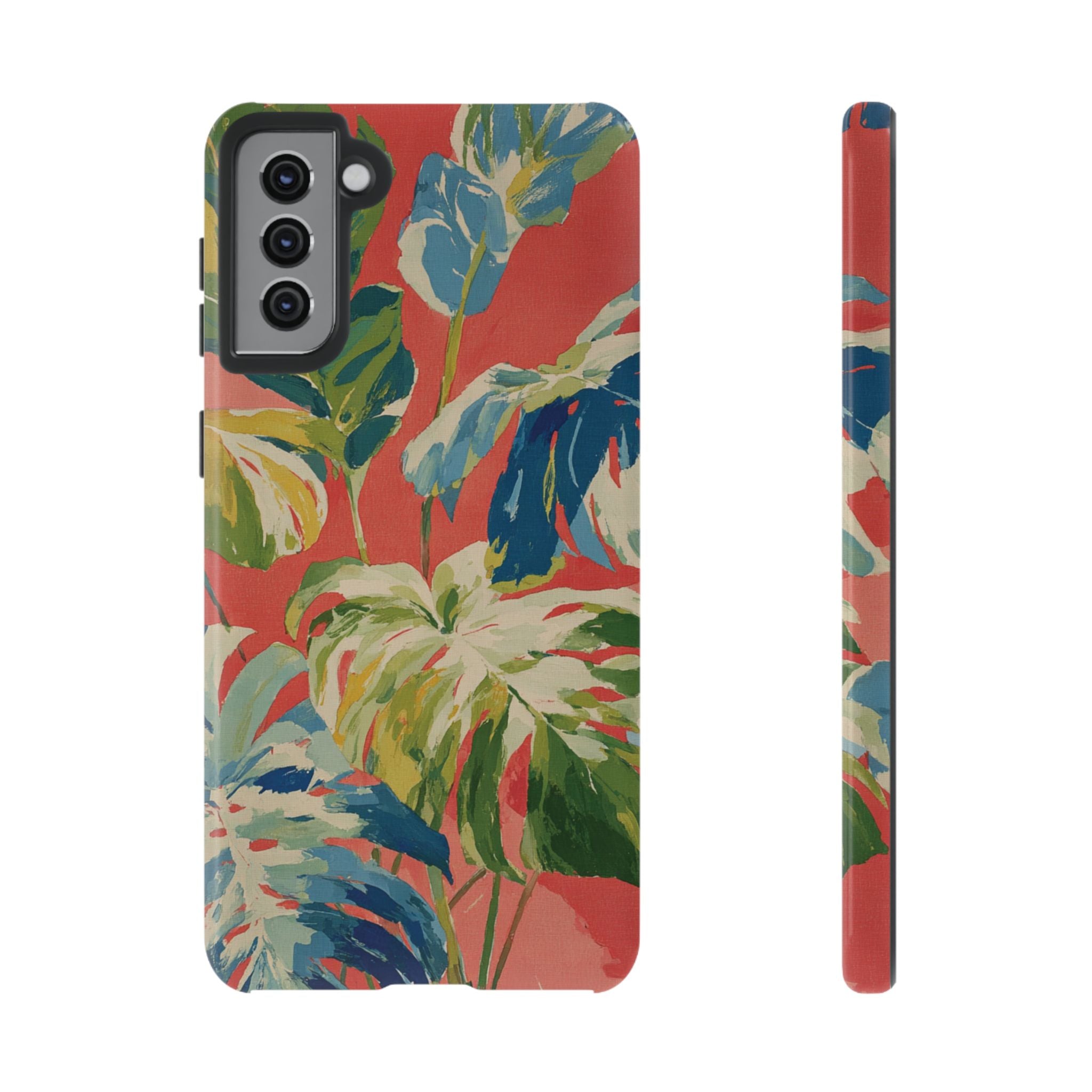 Tropical Phone Case, Floral Tough Case, Vibrant Phone Cover for Summer
