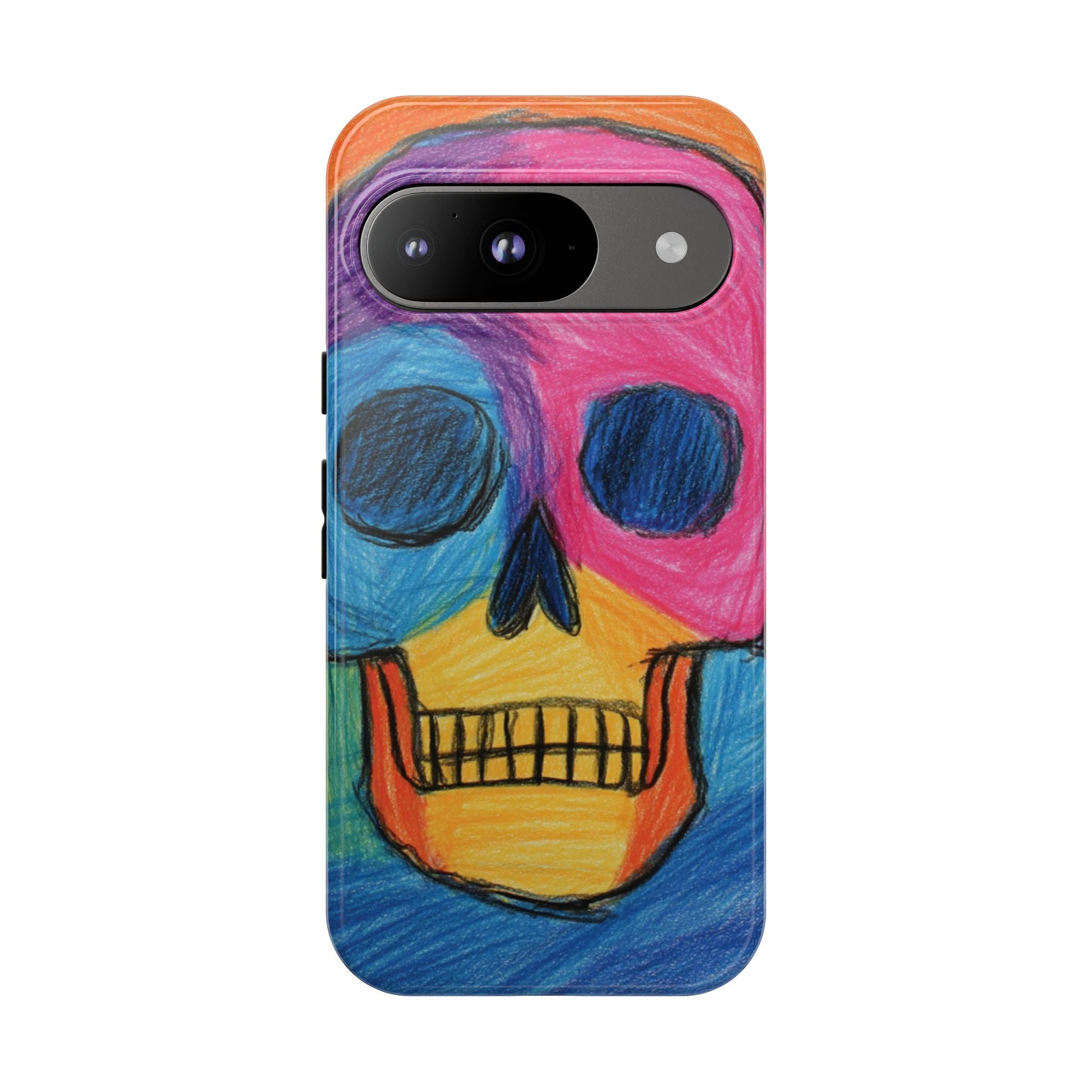 Vibrant Skull Phone Case | Tough Cases, Colorful Design, Unique Art Phone Cover