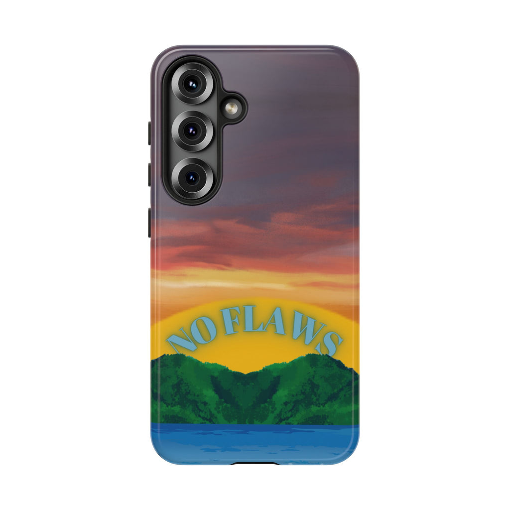 Sunset 'No Flaws' Tough Phone Case — Tropical Beach Protective Cover