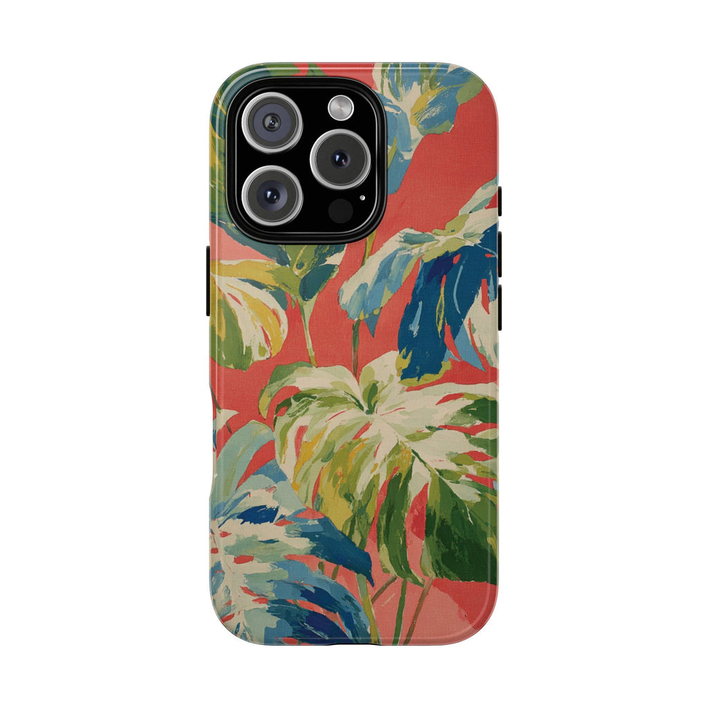 Tropical Phone Case, Floral Tough Case, Vibrant Phone Cover for Summer