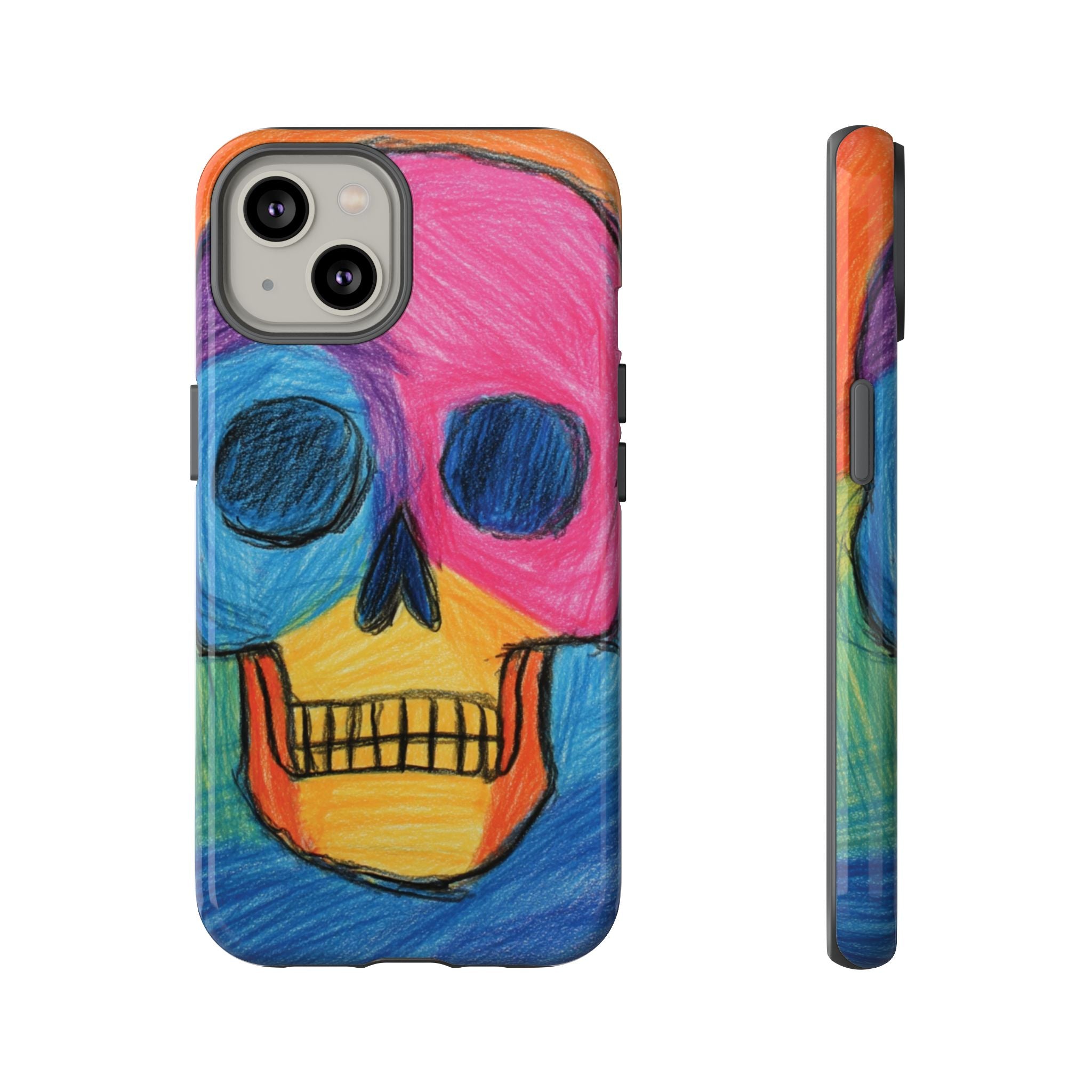 Vibrant Skull Phone Case | Tough Cases, Colorful Design, Unique Art Phone Cover