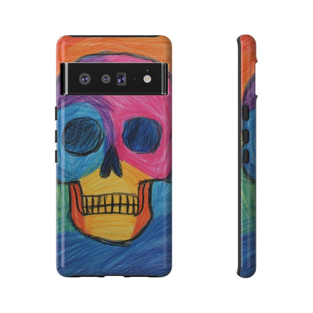 Vibrant Skull Phone Case | Tough Cases, Colorful Design, Unique Art Phone Cover