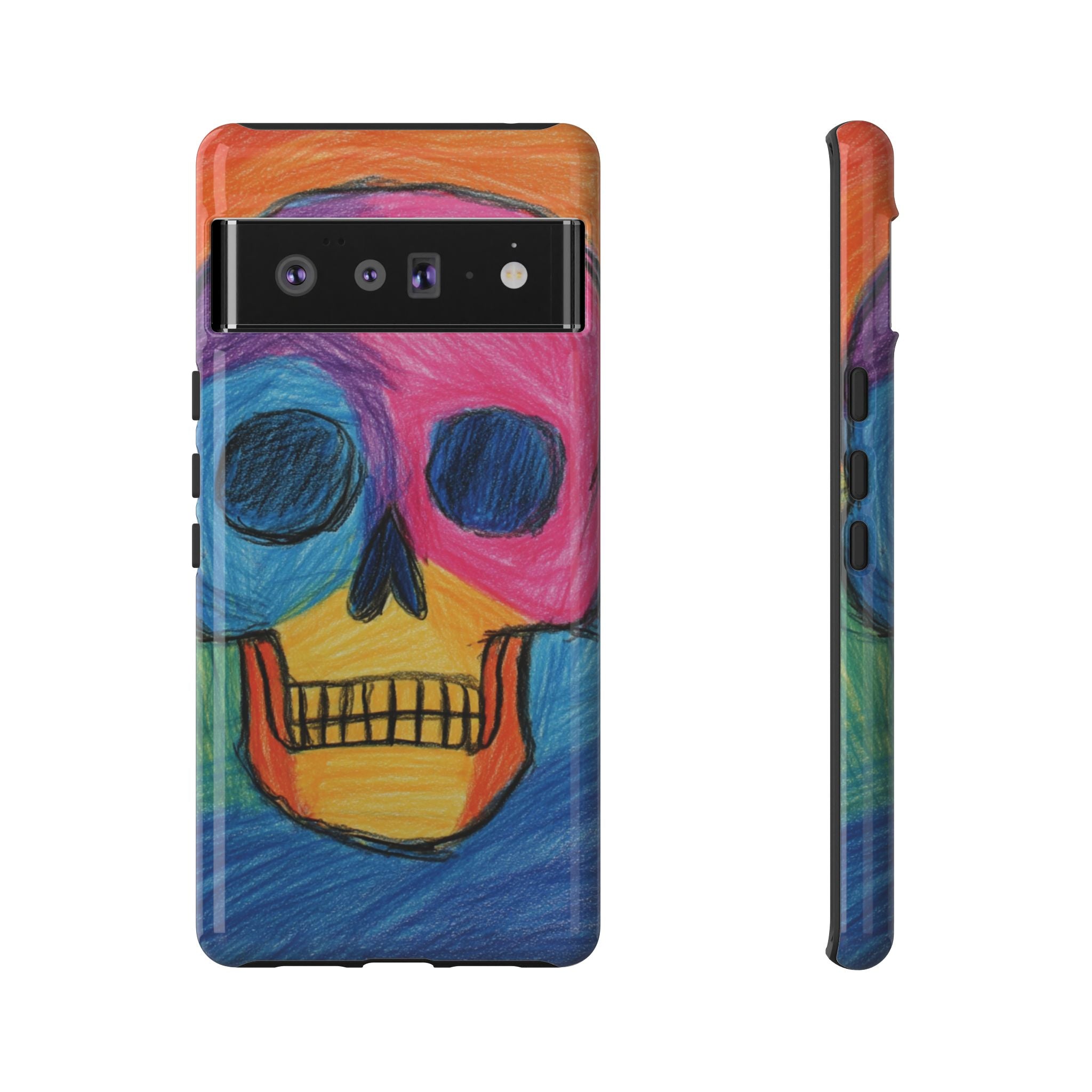 Vibrant Skull Phone Case | Tough Cases, Colorful Design, Unique Art Phone Cover