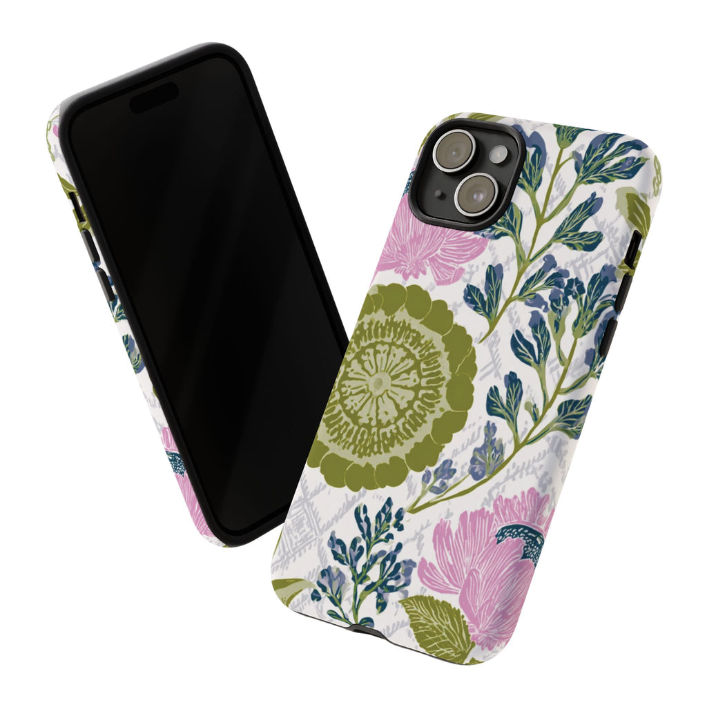 Floral Phone Case, Tough Cases with Elegant Design, Stylish Phone Accessories