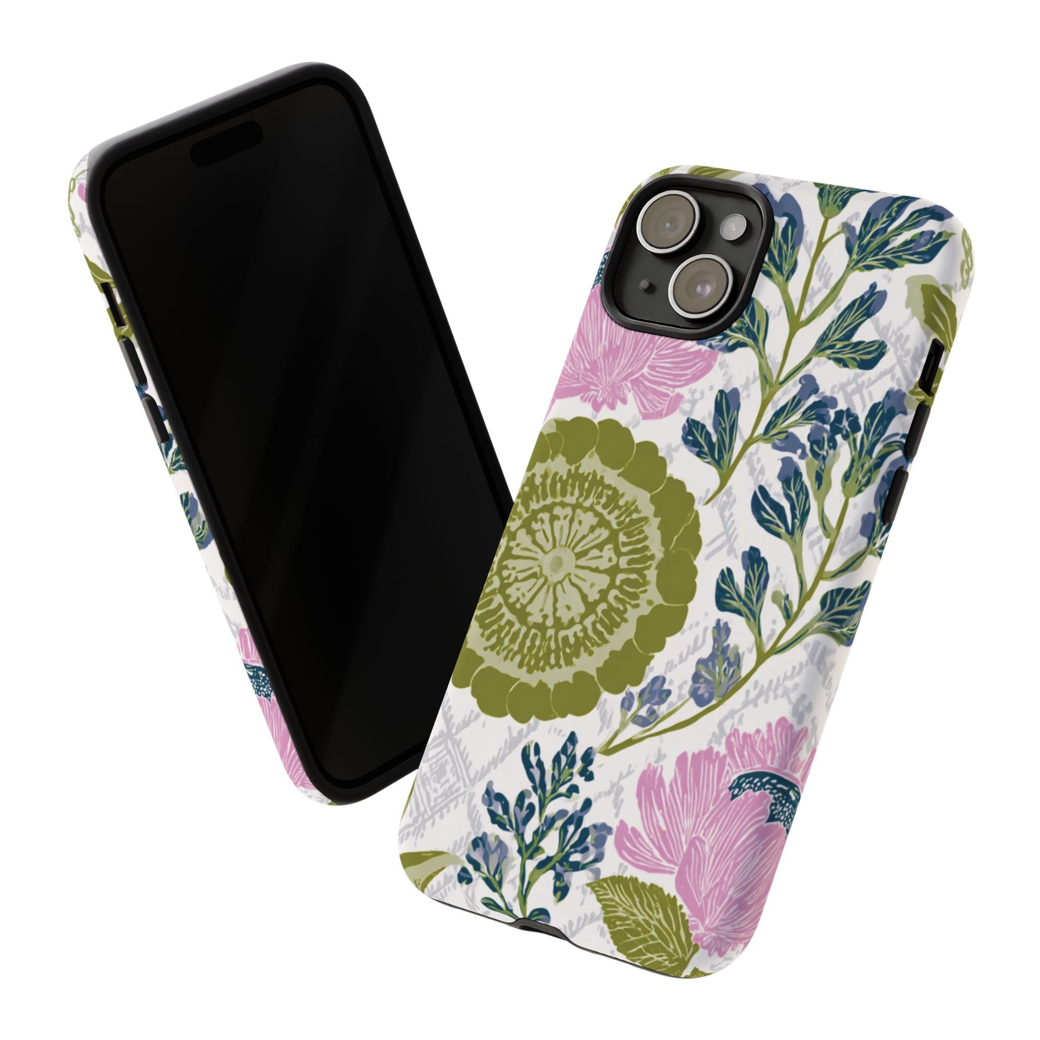 Floral Phone Case, Tough Cases with Elegant Design, Stylish Phone Accessories