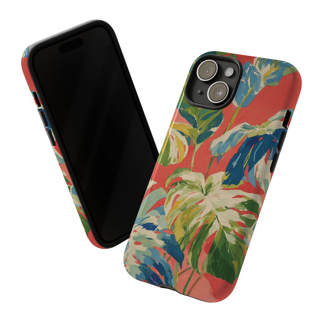Tropical Phone Case, Floral Tough Case, Vibrant Phone Cover for Summer