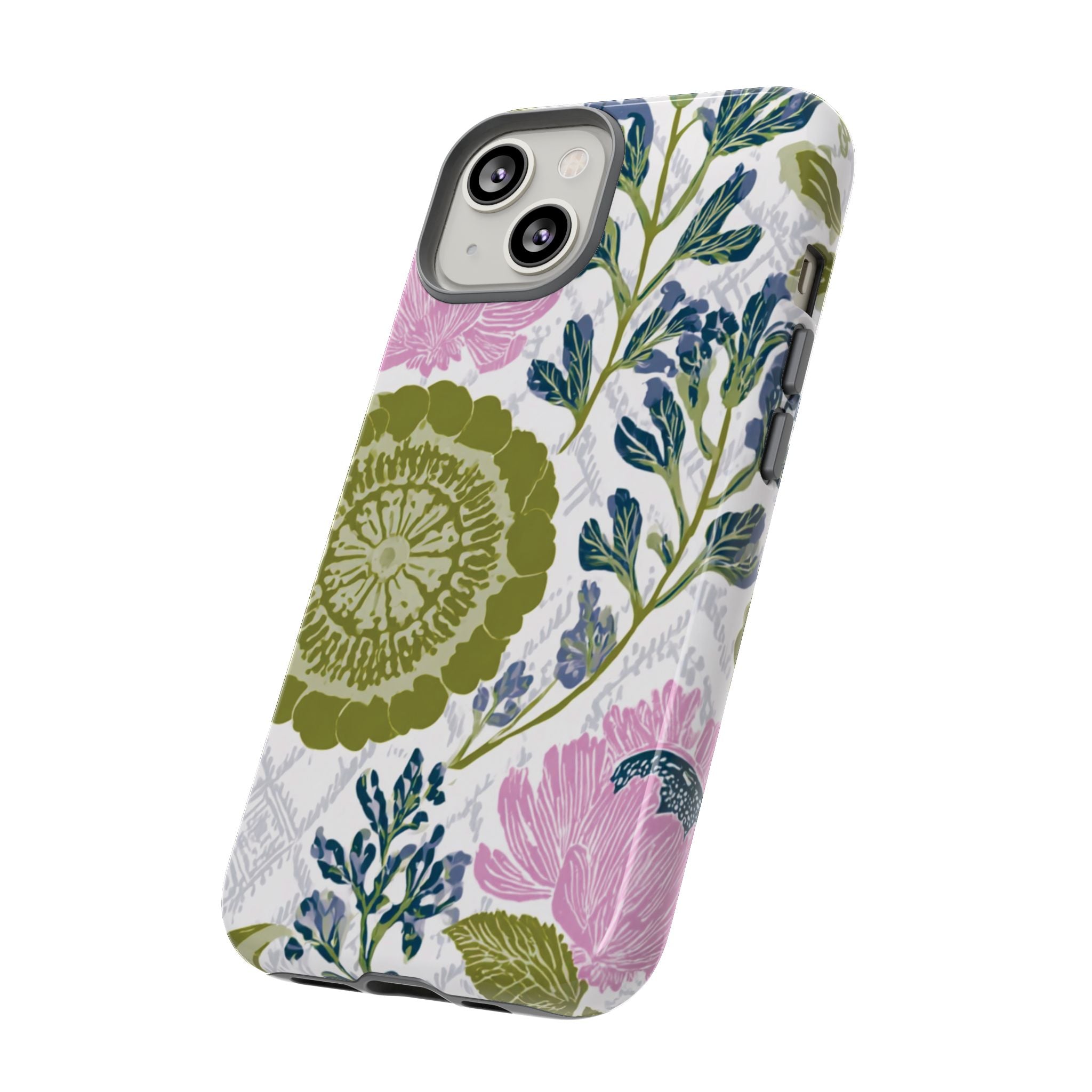 Floral Phone Case, Tough Cases with Elegant Design, Stylish Phone Accessories