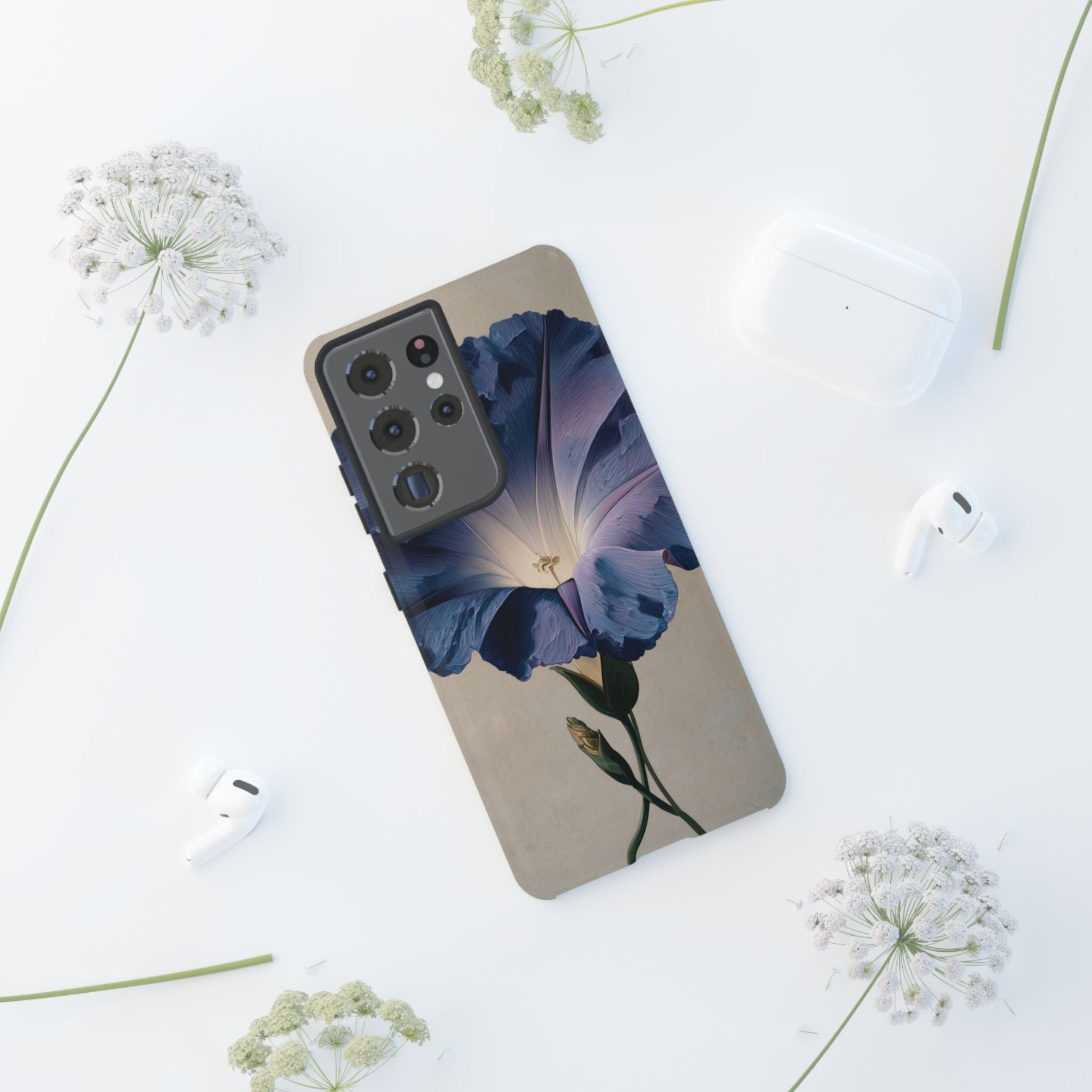 Floral Phone Case, Tough Cases with Purple Flower Design, Phone Accessories