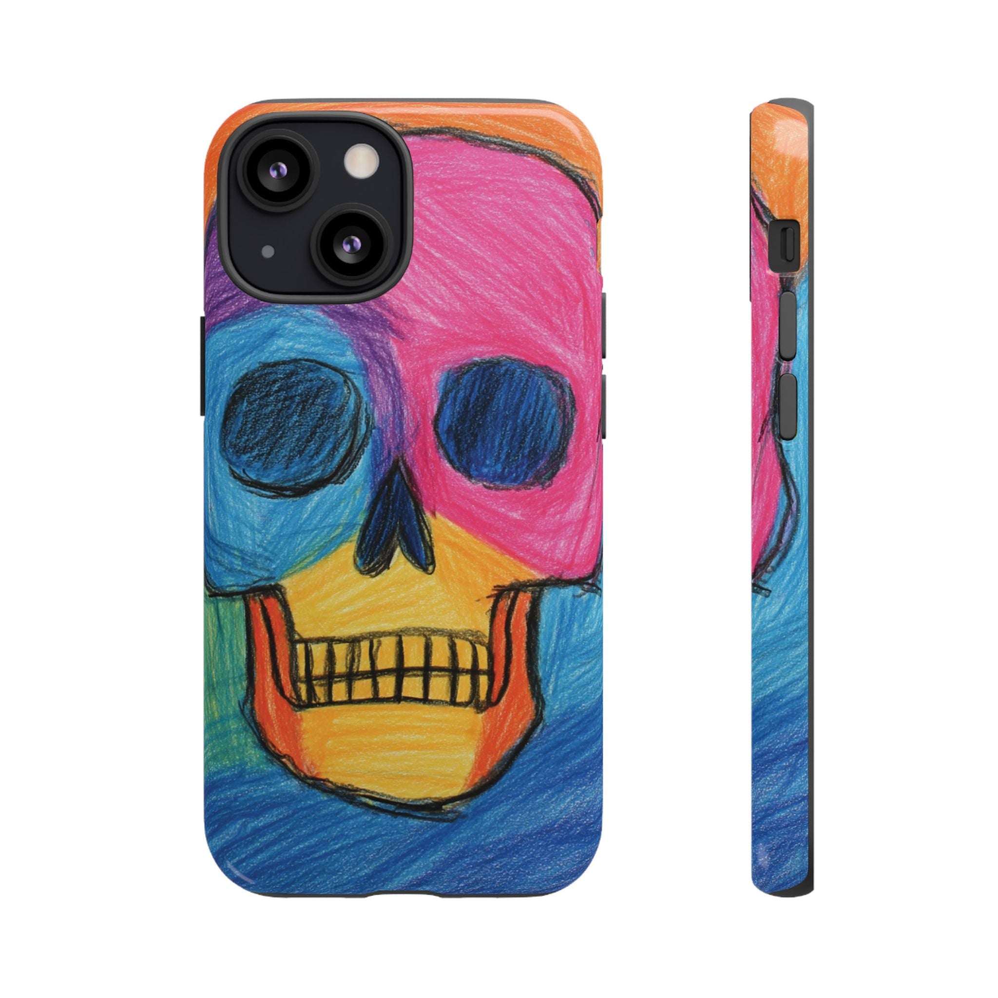 Vibrant Skull Phone Case | Tough Cases, Colorful Design, Unique Art Phone Cover
